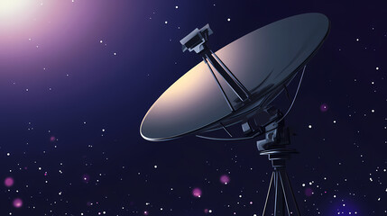 Vector illustration of a satellite dish