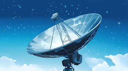 Vector illustration of a satellite dish