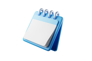 3D rendering A cute calendar that tells the day floats in the air. holiday concept at work