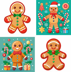 Fototapeta premium Christmas, gingerbread, cookie, decor, sugar, sweet, sweets, pastry, gingerbread man, treat, christmas, food, ginger, holiday, biscuit, xmas, baked, decoration, dessert, cookies, celebration, snack, i