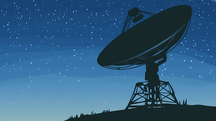 Vector illustration of a satellite dish