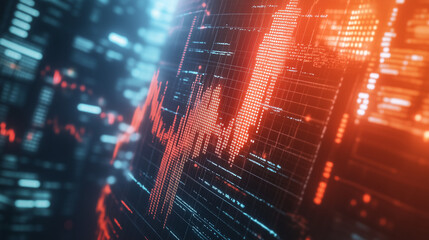 Global stock market crash visualized by rapidly falling stock prices on a futuristic digital dashboard, highlighting financial instability and market volatility