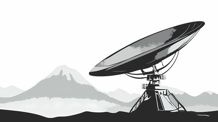 Obraz premium Vector illustration of a satellite dish
