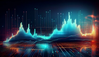 stock market or forex trading graph in futuristic concept