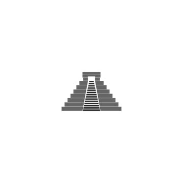 recommend clip art: Aztec pyramid icon isolated on white background