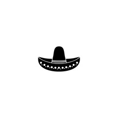 Mexican hat icon isolated on white background