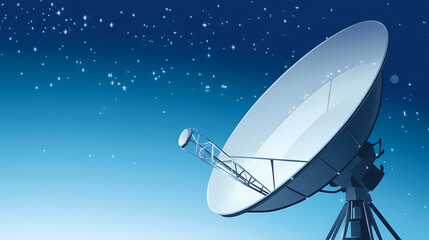 Vector illustration of a satellite dish