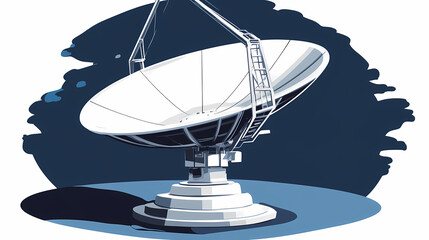 Vector illustration of a satellite dish
