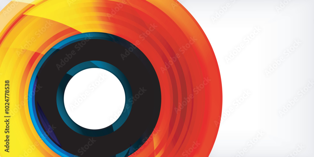 Aufkleber Bright colorful circles with light effects. Abstract background