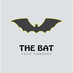 bat vector icon logo template