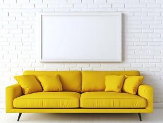 Yellow Sofa Mockup.