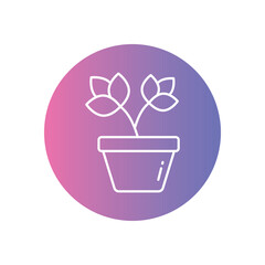 Potted Plant vector icons stock illustration