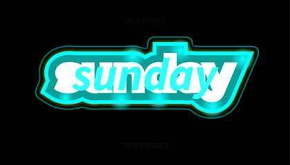 sunday text effect