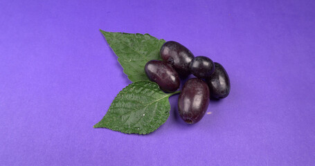 Natural organic different types of fresh ripe juicy grapes and space for text on table. top view, Agriculture concepts.