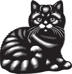 Scottish Fold Cat Cute Vector 