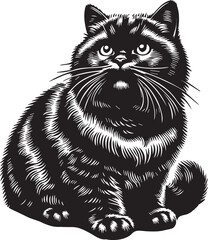 Scottish Fold Cat Cute Vector 