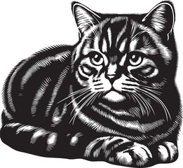 Scottish Fold Cat Cute Vector 