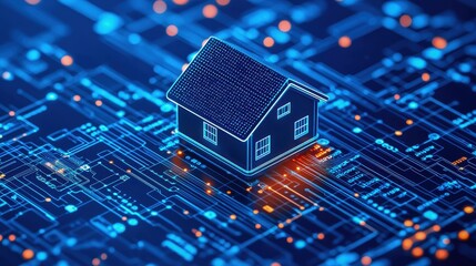 Obraz premium An organized online home workflow managed through a centralized smart home system