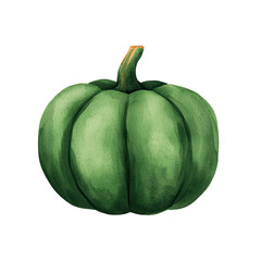 Vibrant Green Bell Pepper Against White Background