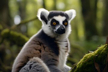 Obraz premium photo of a lemur made with leica, photo of a lemur