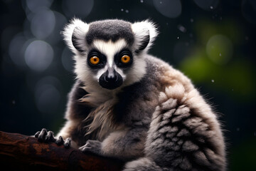 Naklejka premium photo of a lemur made with leica, photo of a lemur