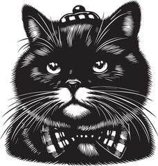 Scottish Fold Cat Cute Vector 