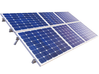 Isolated solar panels on white background for renewable energy design