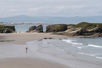 As illas beach in Ribadeo, Galicia, Spain