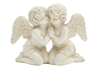 Romantic cherubs statue for spring decorations and gift concepts in interior design
