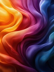 Obraz premium Colorful fabric with a wave pattern in the middle