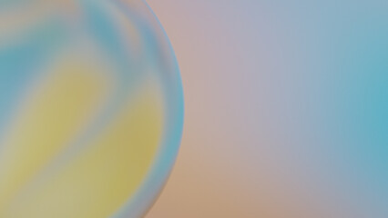 Abstract Colorful Grainy 3D Sphere with Flowing Gradient Background