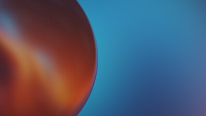 Abstract Colorful Grainy 3D Sphere with Flowing Gradient Background