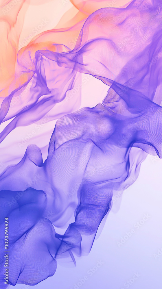 Poster Gradient of purple and orange colors is flowing in this abstract background with a mesh texture, perfect for a technology or science project
