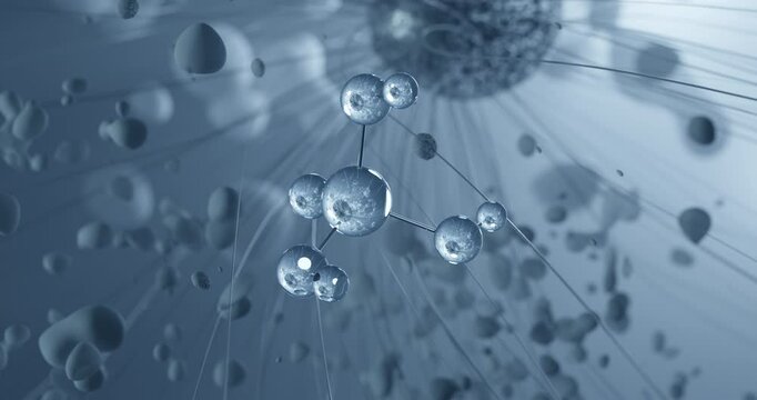 Phosphoric acid rotating molecular 3d structure ball-and-stick model, looped video orthophosphoric acid