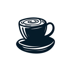 Coffee cup icon, tea cup logo, Hand-drawn symbols, vector illustration silhouette image template.eps 10.