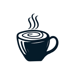 Coffee cup icon, tea cup logo, Hand-drawn symbols, vector illustration silhouette image template.eps 10.