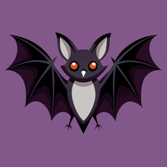 Dark Flying Bat Silhouette Icon