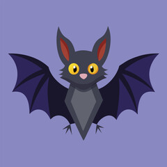 Flat Style Cartoon Bat Icon