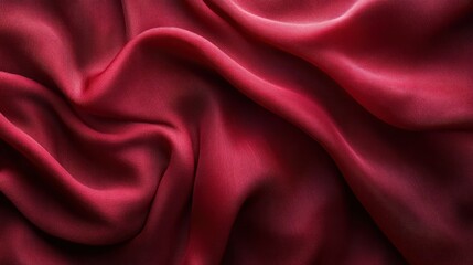 Fototapeta premium Red Silk Fabric Texture