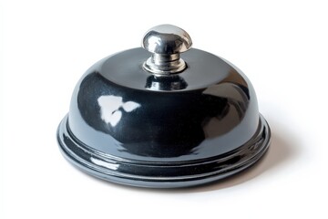 Service Call Bell. Isolated Stainless Steel Bell for Order and Support