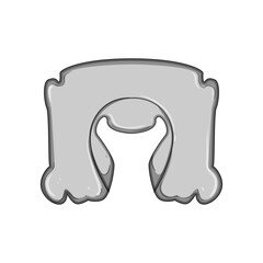 support airplane pillow cartoon. neck cushion, sleep portable, ergonomic compact support airplane pillow sign. isolated symbol vector illustration