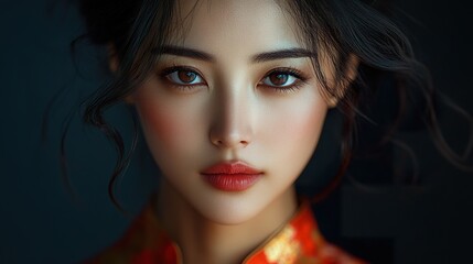 Hong Kong Woman in Traditional Attire