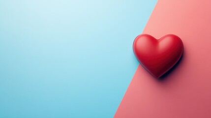 Love and Affection: A Heart's Embrace on a Vibrant Background