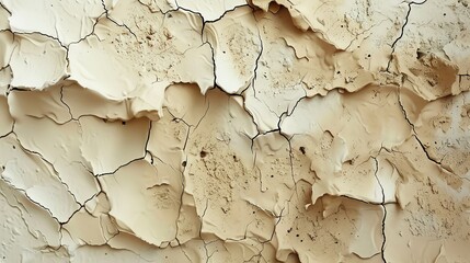 Obraz premium A close up of a cracked, dried clay surface.