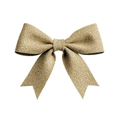 A sparkling gold bow, perfect for gifts and decorations, showcasing elegance and charm in any celebration or event. isolated background
