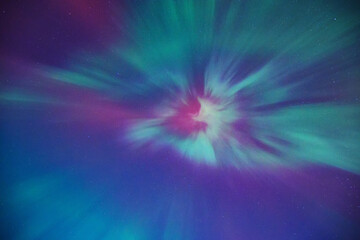 Aurora borealis seen overhead in Ottawa, Canada on October 10, 2024.