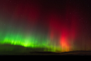 Obraz premium Aurora borealis, The Northern lights at Talsi, Latvia.