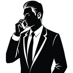 young-businessman-talking-on-phone-silhouette