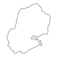 Kasese district map, administrative division of Uganda. Vector illustration.