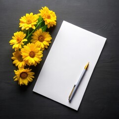 note with flower
